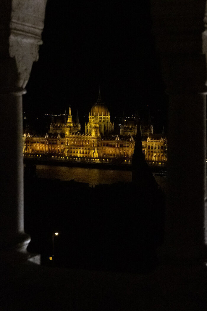 Hungarian Parliament Building at night